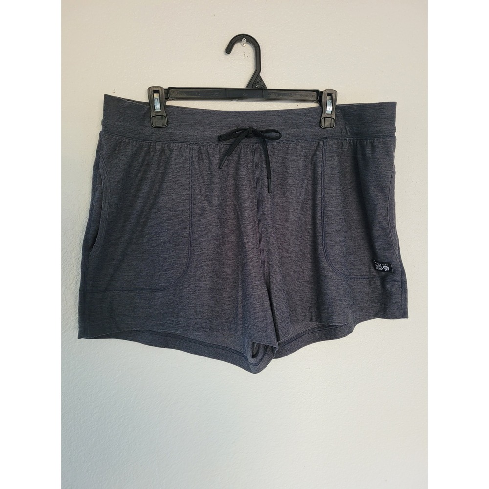 Mountain Hardwear Womens Shorts Gray Drawstring Elastic Waist Pockets XL #21